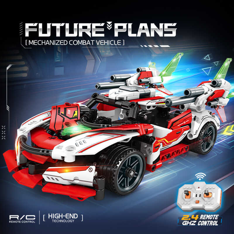Mindi 2.4G Remote Control Building Blocks Racing Car Technology Sports ...