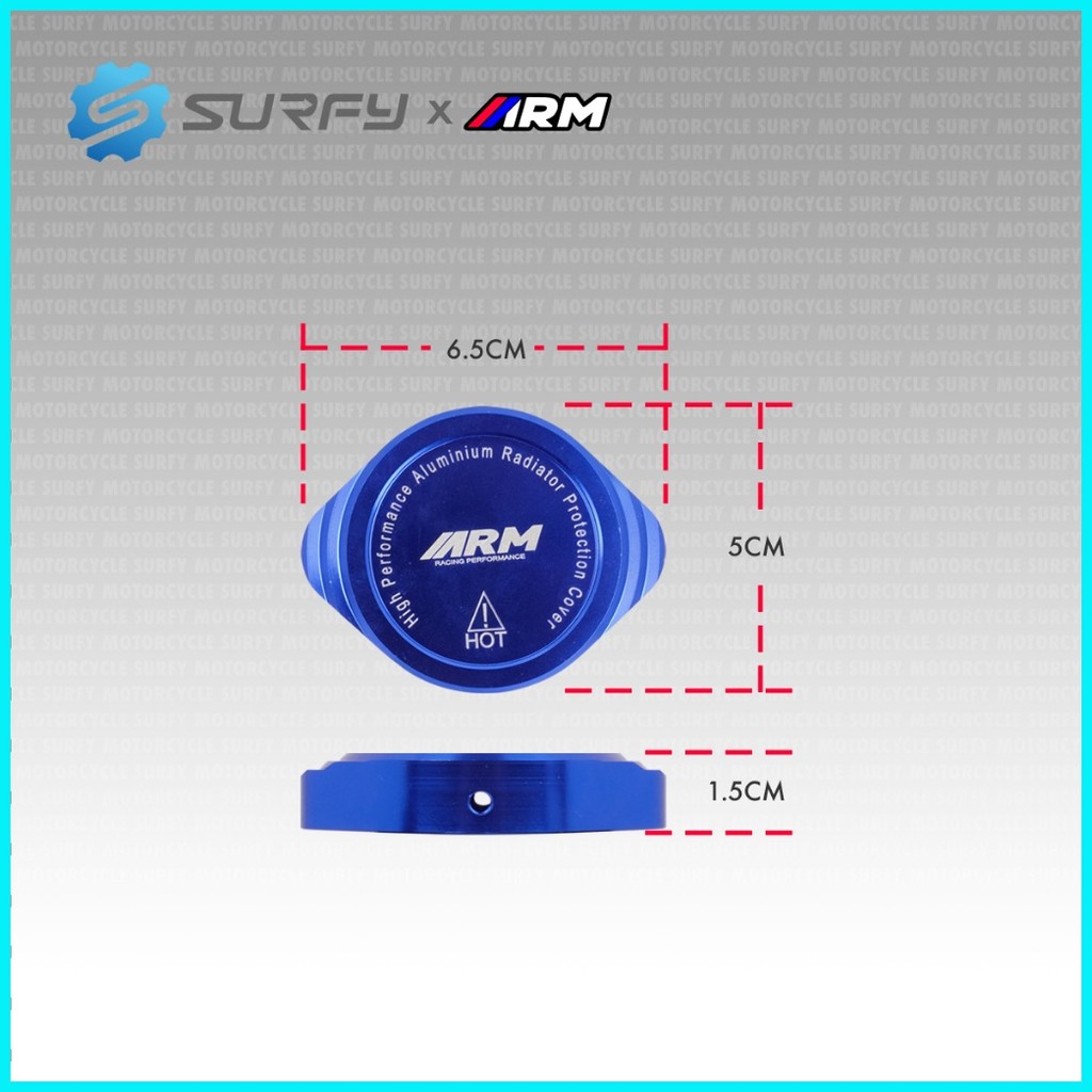 Arm Radiator Cap Cover V3 Premium Design Aluminum Full CNC Universal ...