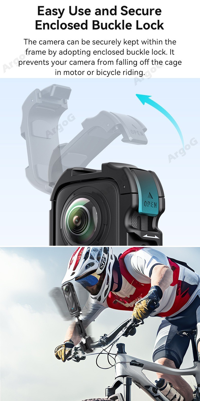 aMagisn Plastic Frame Cage for Insta360 X5 / X4 /X4 Air Magnetic Quick ...
