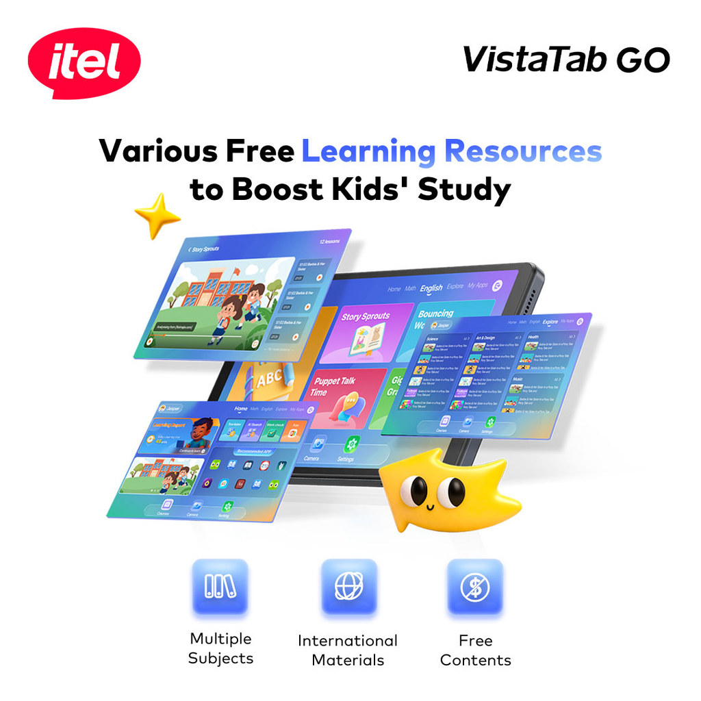 itel VistaTab Tablet GO (4+4GB Extended RAM) 64GB ROM 7000mAh 4G LTE ...