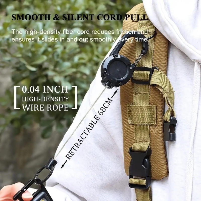 COD Easy Pull Wire Rope Buckle Key Ring Lost Belt Buckle Outdoor ...