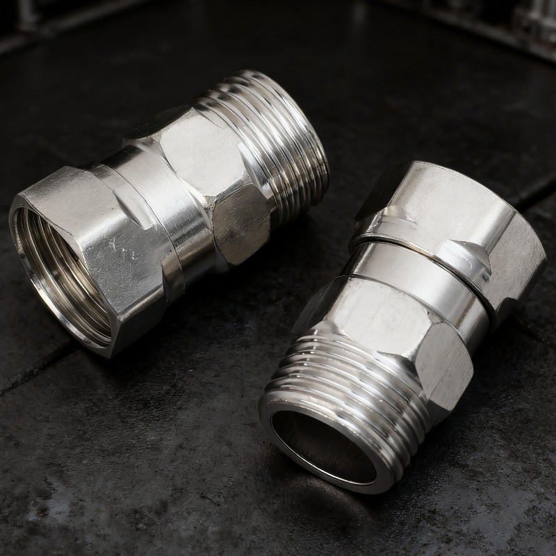 Stainless Steel Pipe Extender Faucet Adapter 360° Rotatable Angle Valve ...