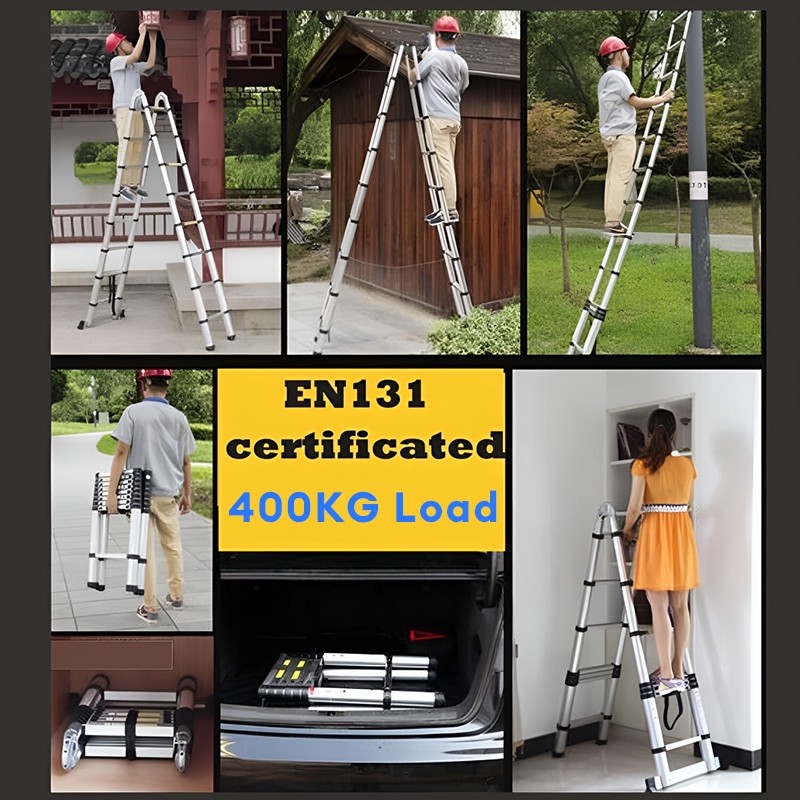 Telescopic Ladder Foldable Aluminum heavy duty Ladder Foldable load ...