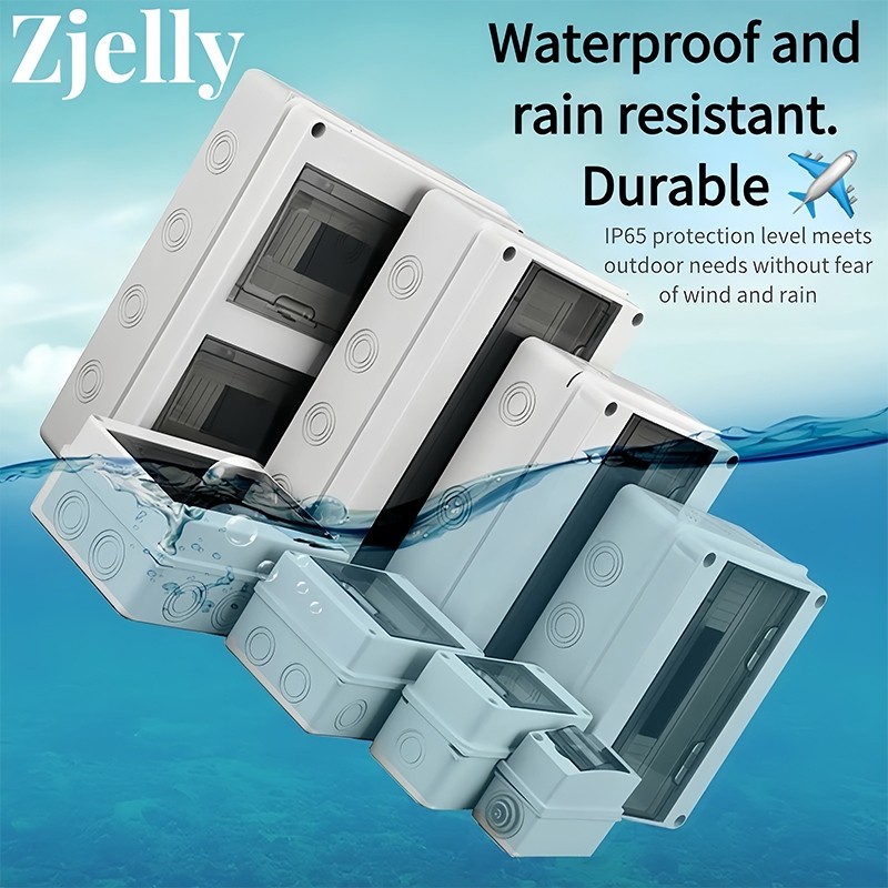 HT-8/12 Way Waterproof Distribution Box Electrical MCB Panel Box ...