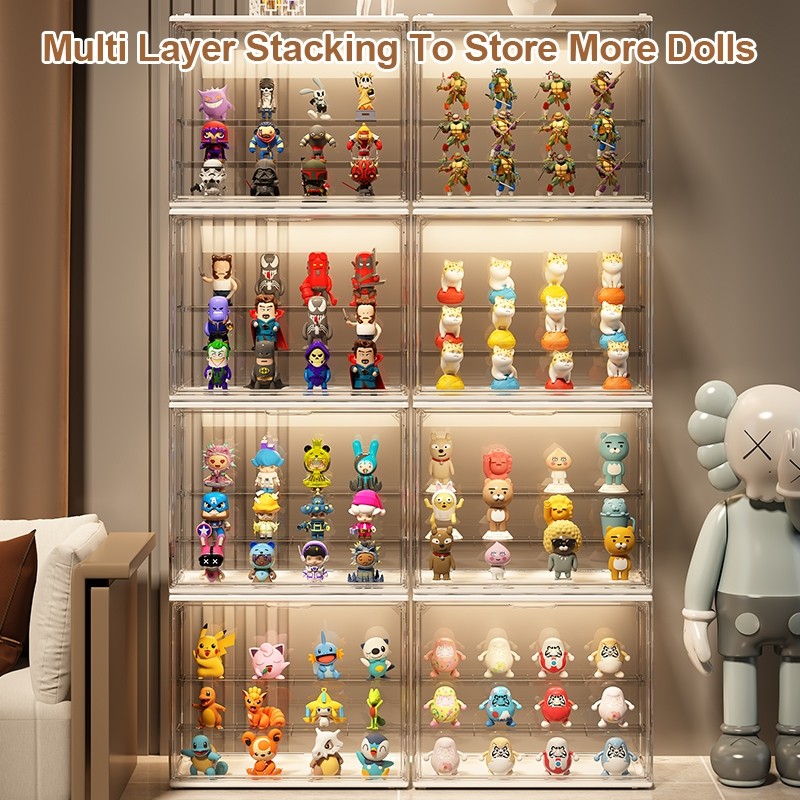 Acrylic Display Case Popmart Storage Organizer Transparent Boxes ...
