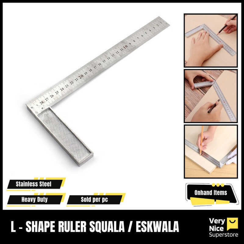 1Pc Eskwala Squala Steel L-Ruler Aa1 E99 | Shopee Philippines