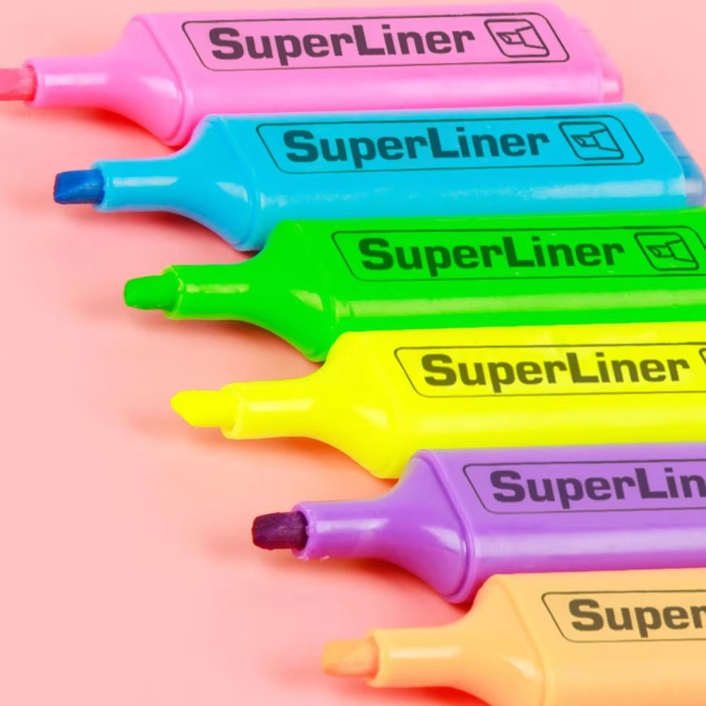 4/6pcs Color Highlighter Marker Highlighting Student Writing Tool ...