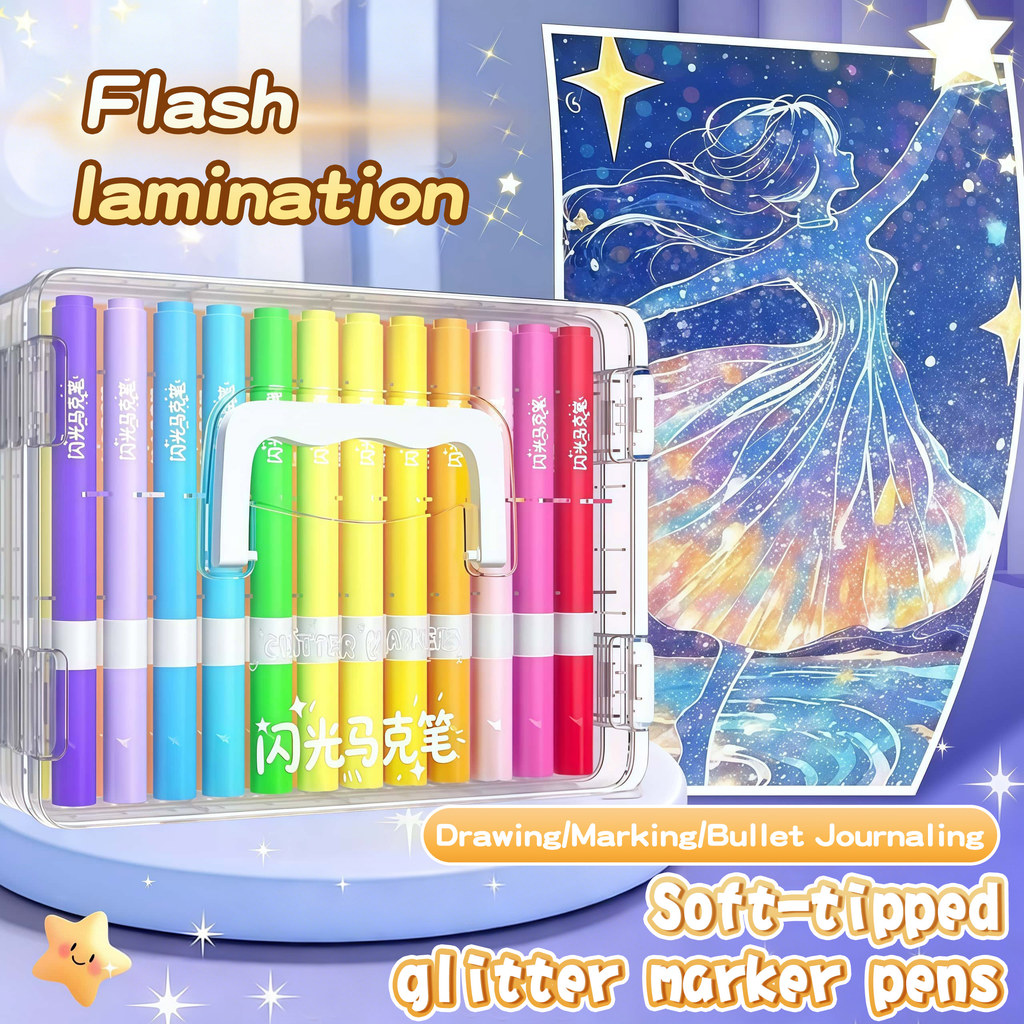 Acrylic Marker Pens Set Opaque Color Stacking for Students Washable Non ...