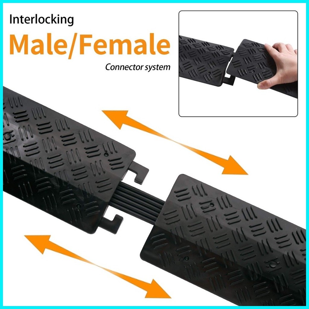 PVC Cable Ramp Floor Cable Cover 100x13x2cm | Shopee Philippines
