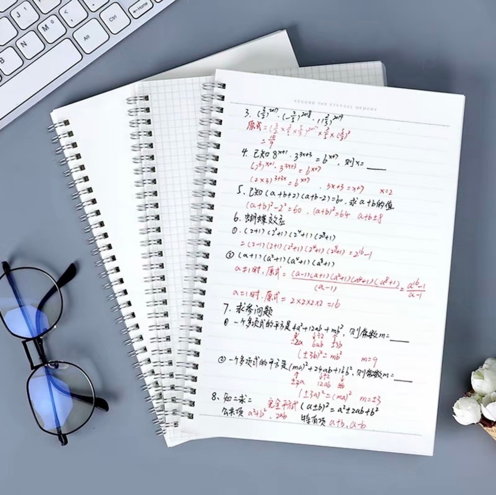 GOODAY MUJI Style Spiral Notebook A5 A6 B5 A4 Lined Blank Grid 80 ...