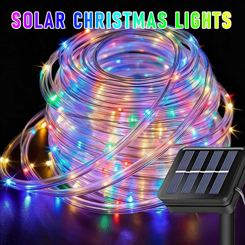 Solar Christmas Lights Outdoor Waterproof With Modes LED Fairy String ...