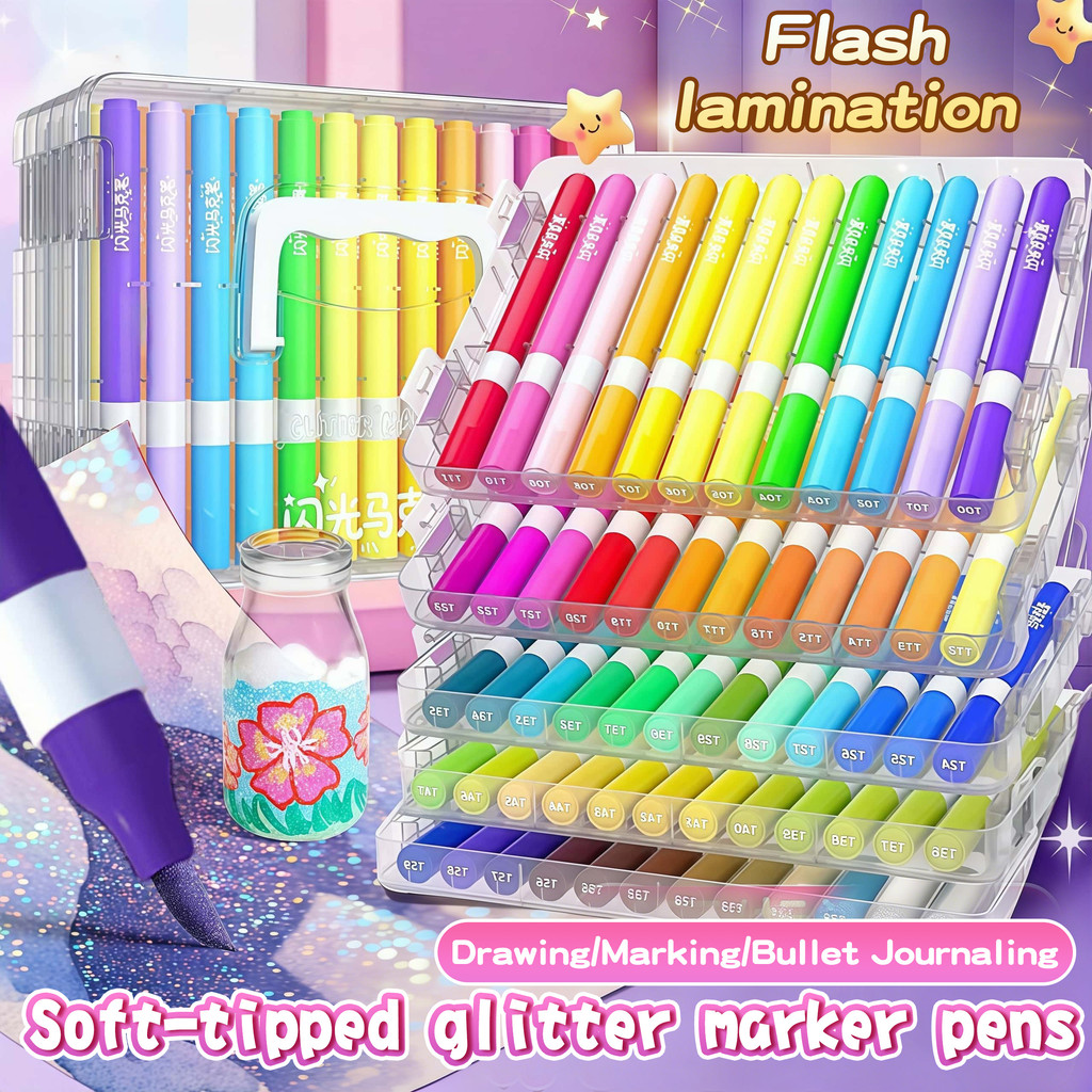 Acrylic Marker Pens Set Opaque Color Stacking for Students Washable Non ...