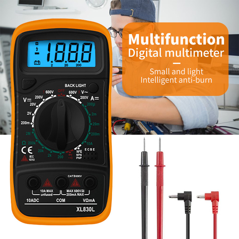 Handheld Digital Multimeter LCD Teste Multi Ammeter Ohm Tester Voltage ...
