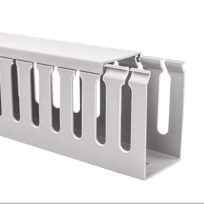 2M 100mmx100mm PVC Cable Tray/Duct Slotted PVC industrial environmental ...