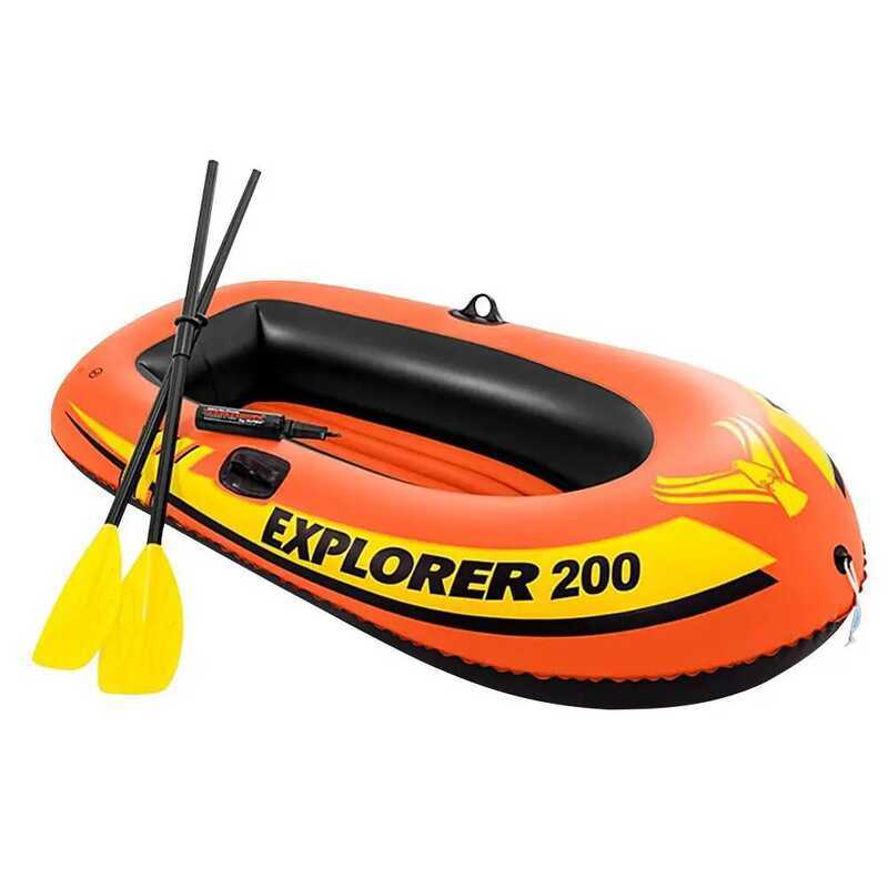 PVC Thick Inflatable Boat Inflatable Kayak Air Cushion Aluminium Paddle ...