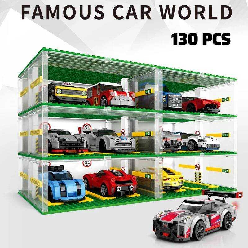 Speed City Champions Sports Cars Garage Building Blocks MOC Supercar ...