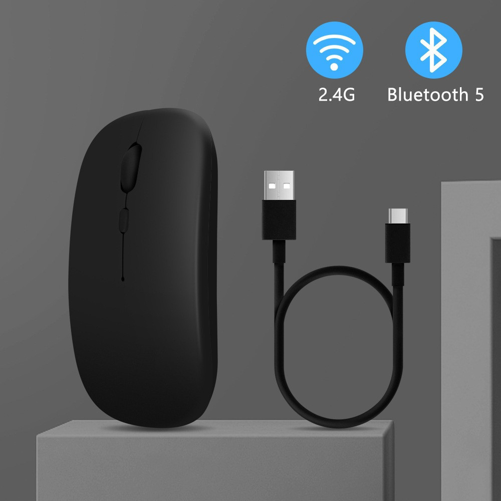 Silent Bluetooth Wireless Mouse 2.4G/BT Dual Mode for Laptop ...