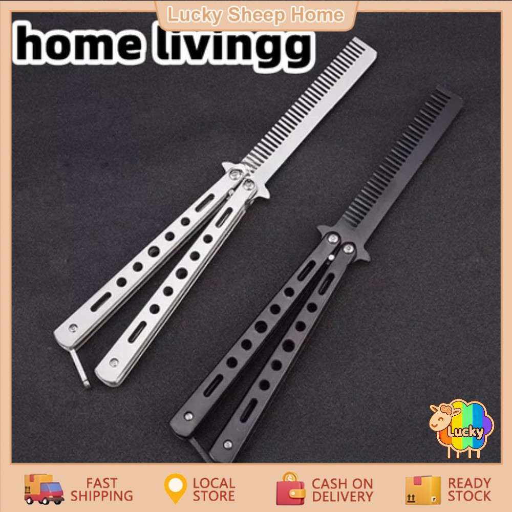 Butterfly Hair Comb Practice Combs Foldable Stainless Steel Trainer ...