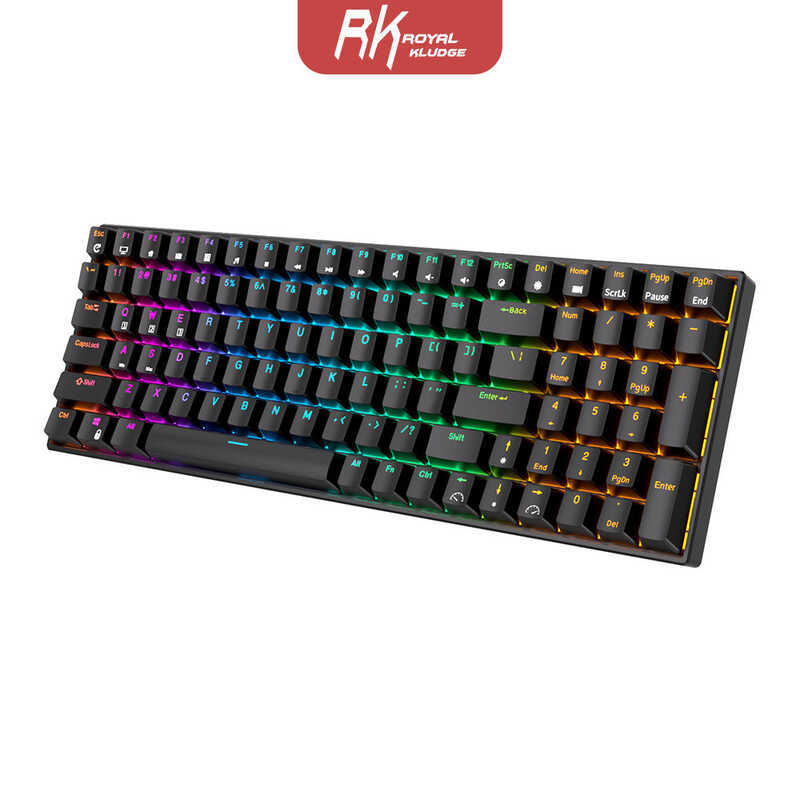 RK ROYAL KLUDGE Rk100 Mechanical Keyboard Hot-Swap Gaming With 3 USB ...