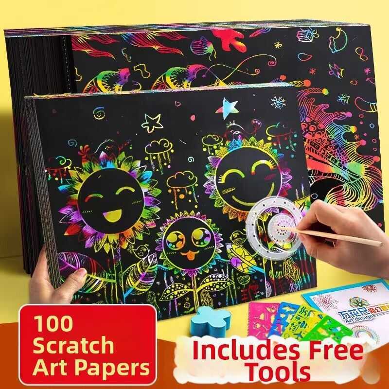 DIY Fun Coloring Scratch Paper Ce9 | Shopee Philippines