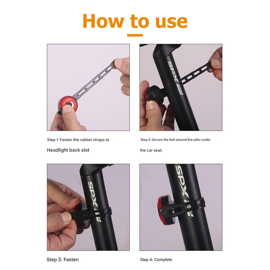 UNI ACE Bike Tail Light 3Modes High Visibility USB-C Rechargeable Ultra ...
