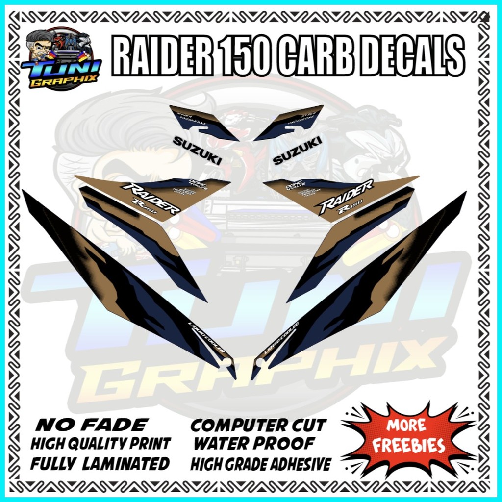 RAIDER 150 CARB REBORN 2024 STOCK DECAL STICKER with Freebies | Shopee ...