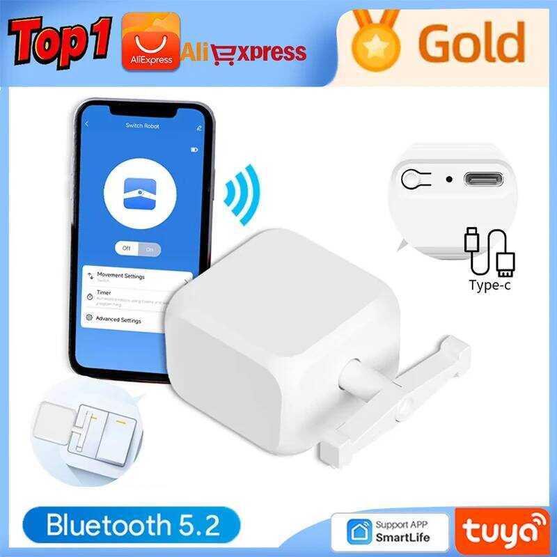 Tuya Fingerbot Smart Switch Robot Type-C Rechargeable BLE Rocker ...