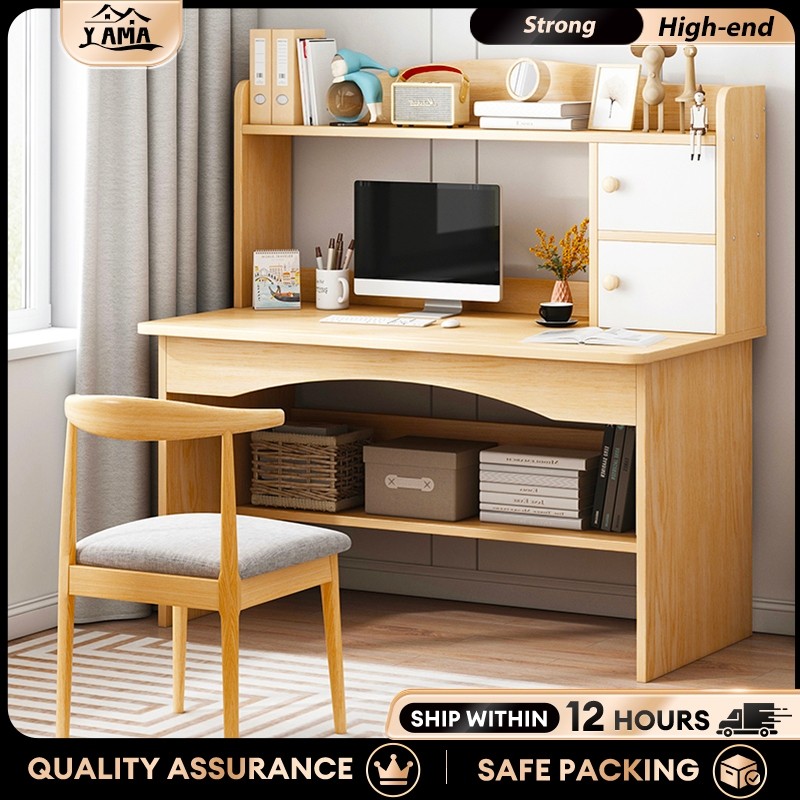 Study Table With Drawer Shelves And Computer Table Bedroom Table Desk ...