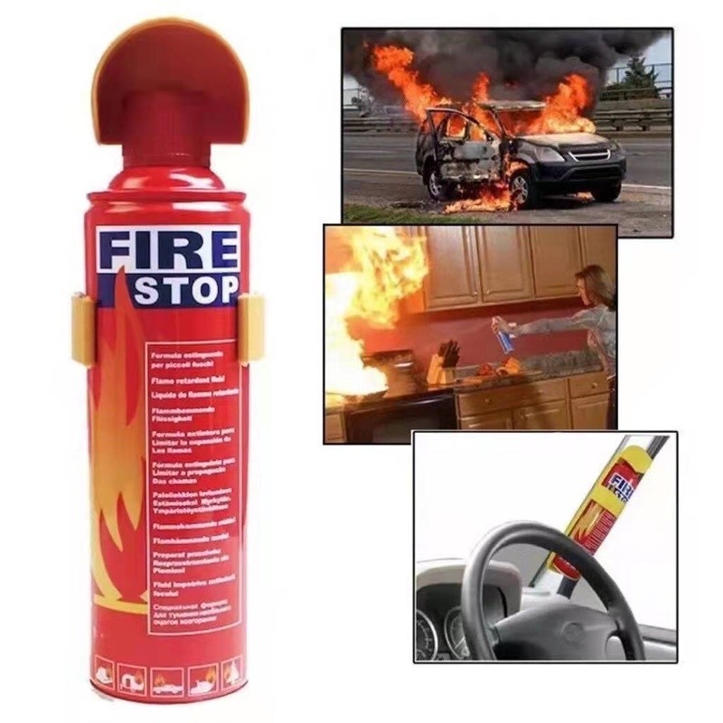 Car Fire Extinguisher - w Portable stand Fire Stop 500 ml for car ...