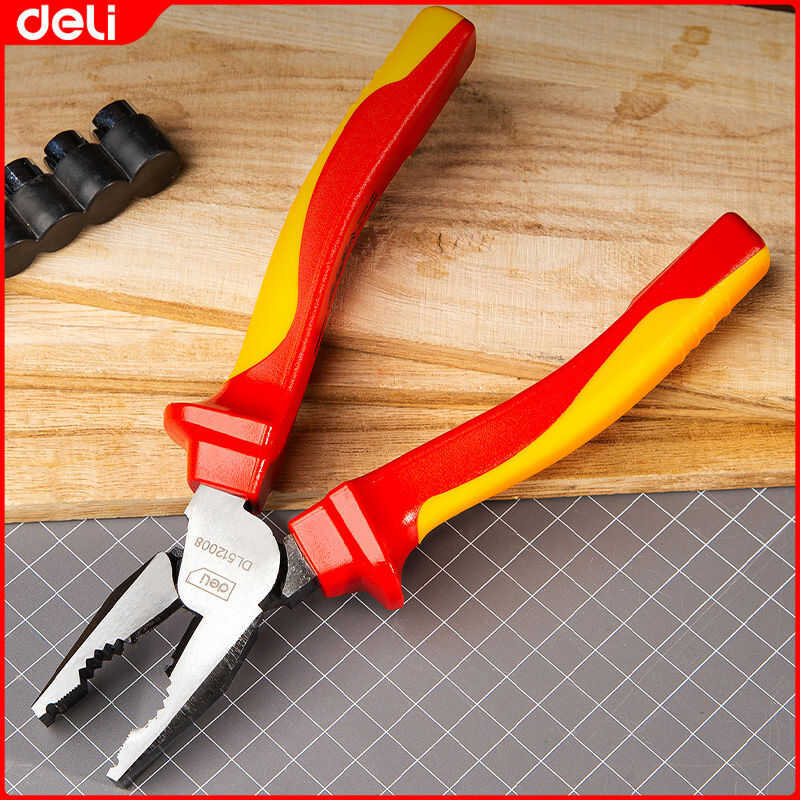 Deli Insulated Wire Pliers Red EDL Cc | Shopee Philippines