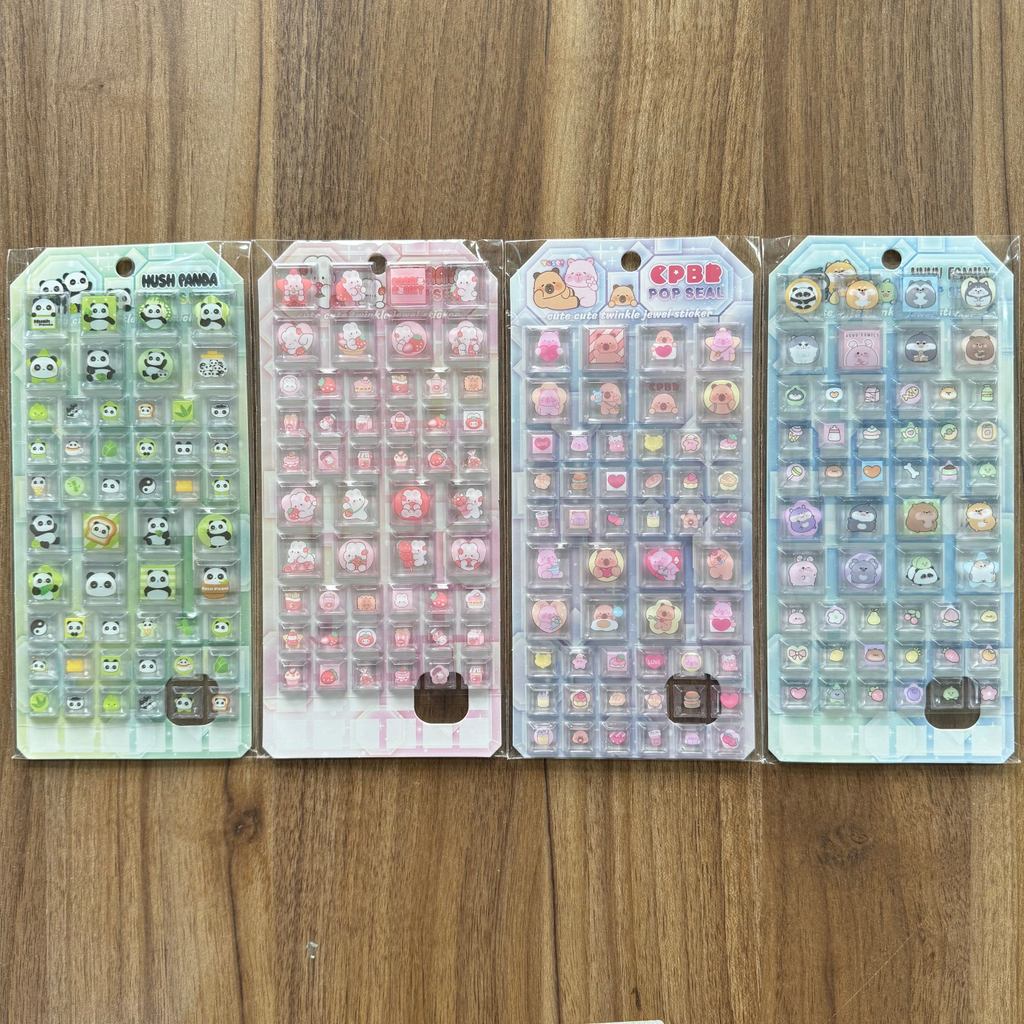 Keyboard Keycap Cute Stickers 4Sheets Aesthetic Waterproof Stickers ...