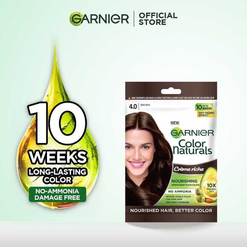 Garnier Color Naturals (4.0 Brown) – DIY Longlasting Hair 105 | Shopee ...