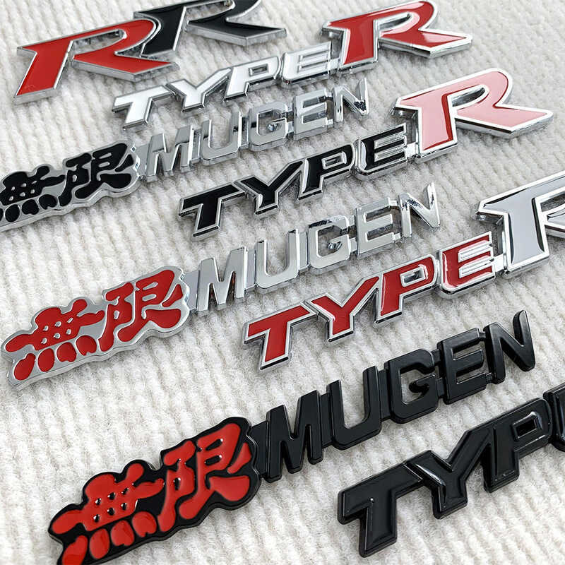 3D Metal Car Front Grille Emblem Type R Logo Decal For Honda CIVIC Fd2 ...