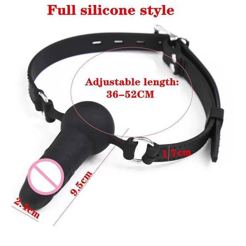discreet-full-silicone-open-mouth-gag-dildo-plug-oral-fixation-penis