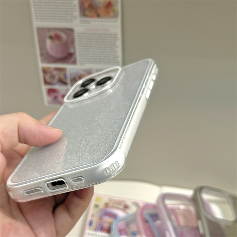 Glittering Case For IPhone 18 17 16 15 11 14 13 12 Pro Max Thick Frame ...