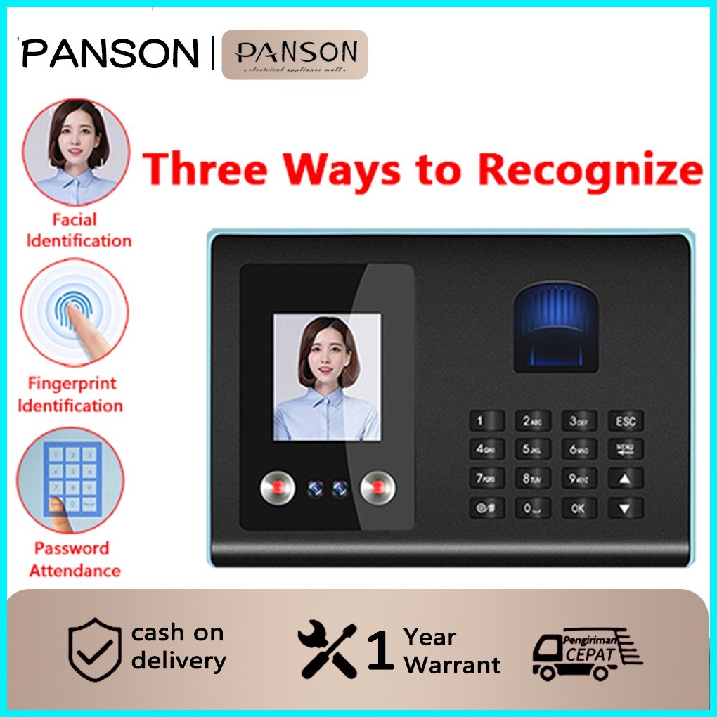 Attendance punch card machine face fingerprint password recognition ...