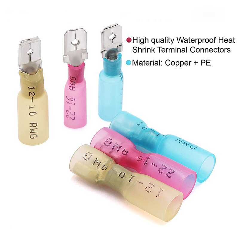 50Pcs Heat Shrink Insulated Butt Wire Connector Electrical Cable ...