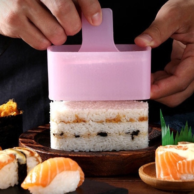 DIY Sushi Mold Rice Meat Pressing Plate Rectangular Mold Box Spoon ...