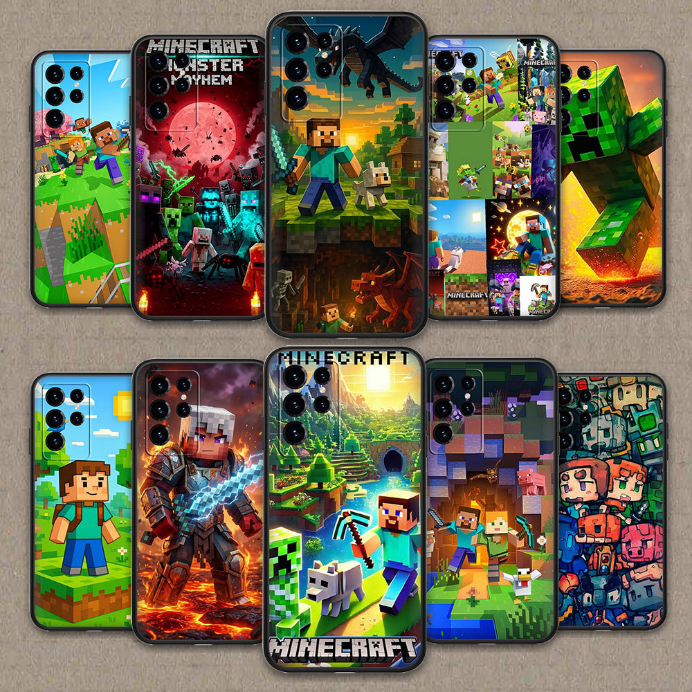Full Protection TPU Cover iPhone 5 5s SE 6 6s 6Plus 6sPlus 7 8 SE 7Plus  8Plus SE 2020 Y889 Minecraft Black Silicon Phone Case | Shopee Philippines