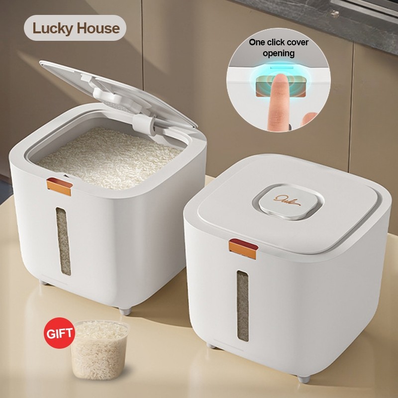 5KG-10kg Rice Dispenser and Storage with measuring cup sealed grain ...