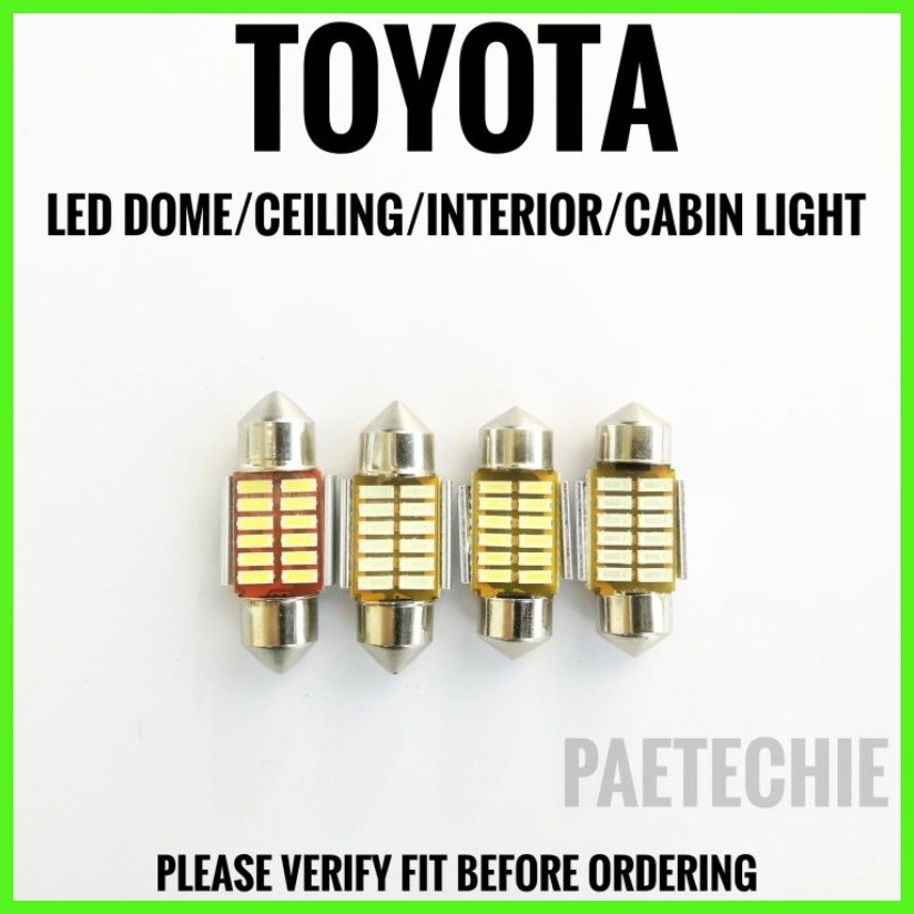 LED Dome Light Interior Cabin Bulb Festoon Toyota Vios Innova Avanza ...