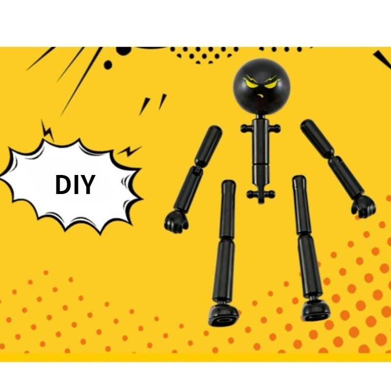 Crazy Matchstick Man Assembly Model Stickbot Action Figure Robot 13 ...
