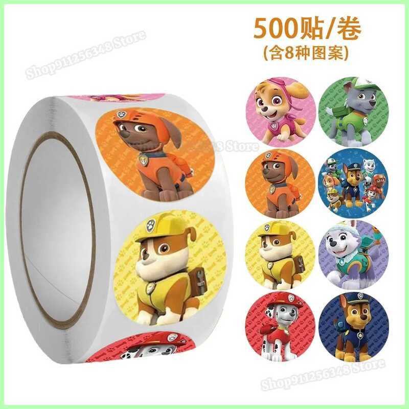 NHD 129 ] Paw Patrols 500Pcs A Roll Stickers Journal Cartoon Kids Puppy ...
