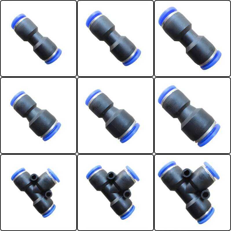 Pneumatic Quick Connect Fittings 4mm 6mm 8mm 12mm Hose Straight Through ...