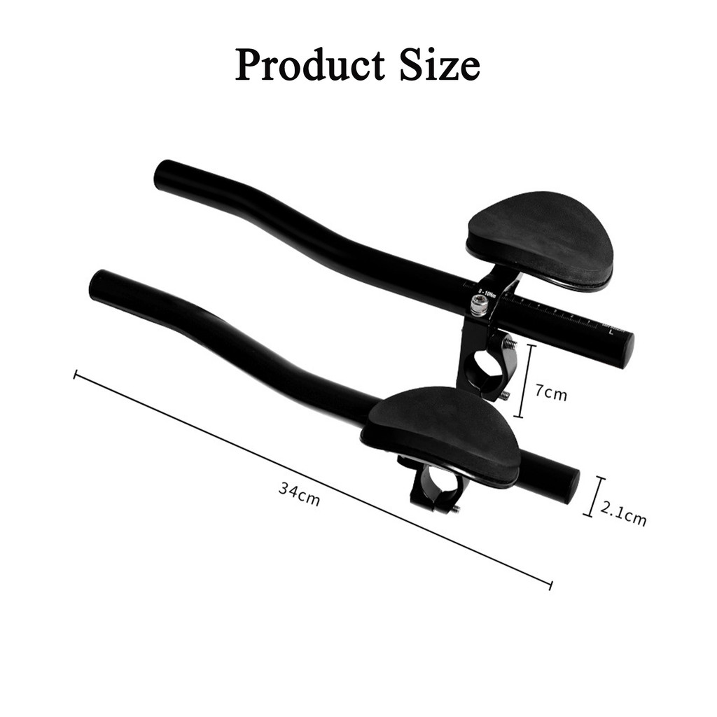 2PCS Bicycle Aero Handle Bar Aluminum Alloy Arm Rest Handle For Road ...