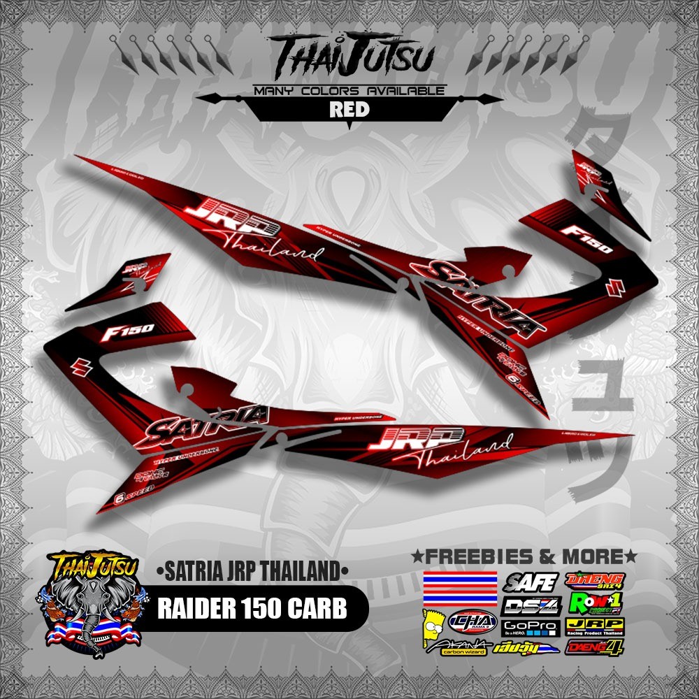 RAIDER 150 CARB DECALS ( SATRIA JRP THAILAND ) [ PREMIUM GLOSSY ...