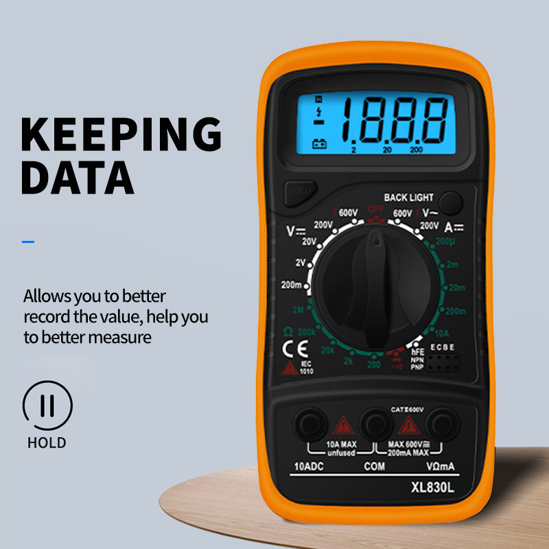 Handheld Digital Multimeter LCD Teste Multi Ammeter Ohm Tester Voltage ...