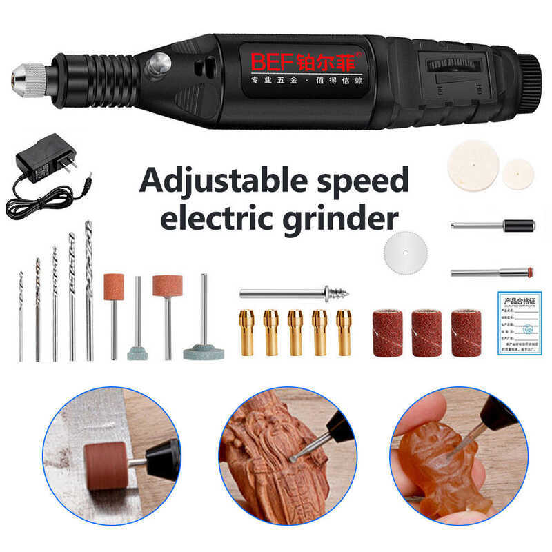 MOKETA 12V 0.5-3.2 Mini Angle Grinder Adjustable Speed Polishing ...