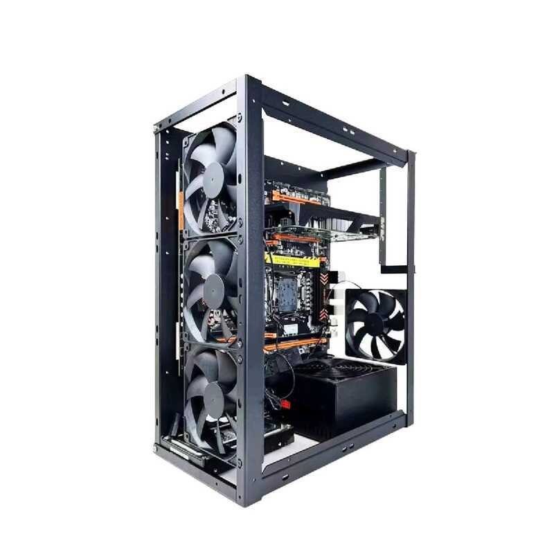 DIY Computer Case PC Frame Desktop Chassis Stackable Rack Stand Open ...
