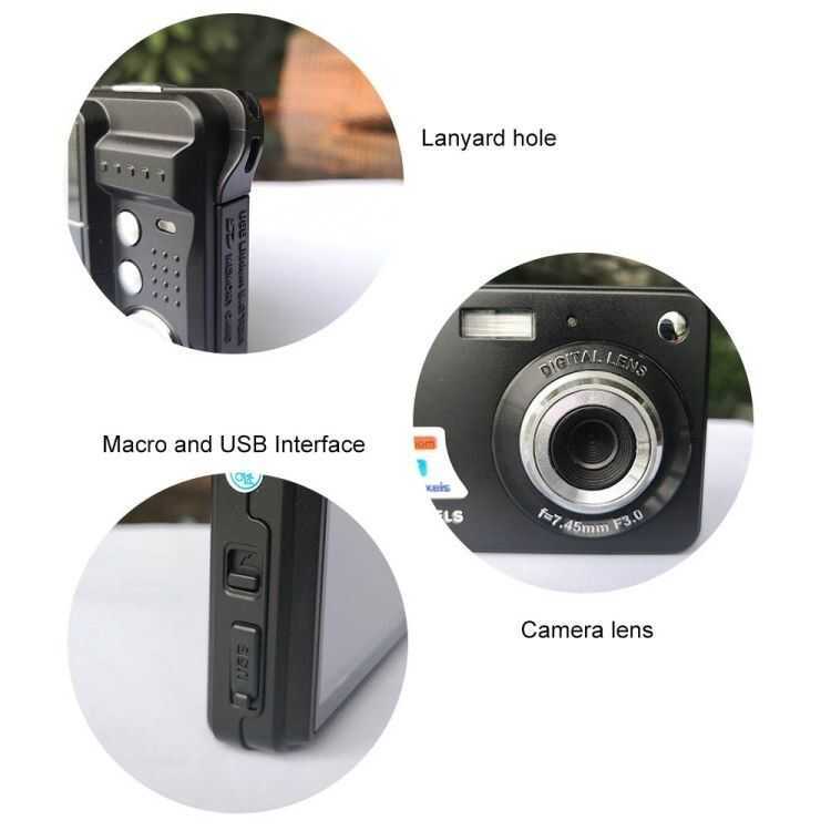 Vlogging Video Digital with 32GB Card 2.7 Inch Mini 48MP 1080P HD Anti ...